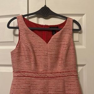 Pink Tweed Shift Dress